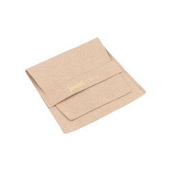 Bolsa de microfibra con cinturón nude cerrada con logotipo MyJewelBoxes - MF1-NU-TMF2 79×79 mm