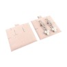 Supporto in microfibra rosa cipria per orecchini omega e ciondoli con gioiello - MF1-RE-TMF2 62×62 mm