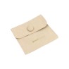 Bolsa de microfibra con botón arena cerrada con logotipo MyJewelBoxes - MF2-AR-TMF1 79×79 mm