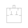 Esquema do suporte de microfibra para brincos ómega e pendentes - MF2-AR-TMF2 62×62 mm