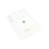 Pochon en microfibre à bouton blanc ouvert avec le support pour boucles d'oreilles et pendentifs - MF2-B-TMF1