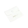 Sacchetto in microfibra con bottone bianco chiuso con logo MyJewelBoxes - MF2-B-TMF2 79×79 mm