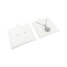 Suporte de microfibra branco para brincos e pendentes com joia - MF2-B-TMF1 62×62 mm
