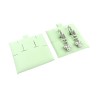 Support en microfibre menthe pour boucles d'oreilles oméga et pendentifs avec bijou - MF2-ME-TMF2 62×62 mm