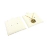 Taco de microfibra marfil para pendientes y colgante con joya - MF2-MR-TMF1 62×62 mm