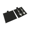 Microfibre pad in black for omega earrings and pendants with jewellery - MF2-N-TMF2 62×62 mm