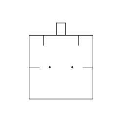 Schema del supporto in microfibra per orecchini e ciondoli - MF2-N-TMF1 62×62 mm