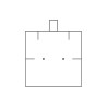 Diagram of the microfibre pad for earrings and pendants - MF2-N-TMF1 62×62 mm