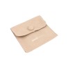 Bolsa de microfibra con botón nude cerrada con logotipo MyJewelBoxes - MF2-NU-TMF1 79×79 mm