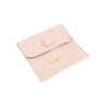 Bolsa de microfibra con botón rosa empolvado cerrada con logotipo MyJewelBoxes - MF2-RE-TMF2 79×79 mm