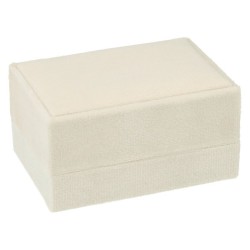 Écrin pour alliances en velours beige fermé - VEL4A-BE 77x51x41 mm
