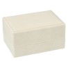 Closed beige velvet wedding ring box - VEL4A-BE 77x51x41 mm