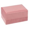 Estojo para alianças em veludo rosa fechado - VEL4A-R 77x51x41 mm