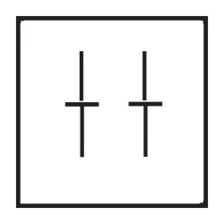 Oorbellendoosje 50×50×23 mm - WAS0-N, zwart, schema van het inlegstuk