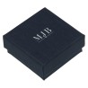 Oorbellendoosje 50×50×23 mm - WAS0-A, blauw, gesloten, zilverkleurig MyJewelBoxes-logo