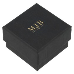 Caja Washington para Joyería anillos y sortijas 51x51x33 mm · Negro · al por Mayor · PMWAS2-N, cerrada