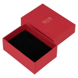 Oorbellendoosje 50×70×25 mm - WAS4-R, rood, open, goudkleurig MyJewelBoxes-logo