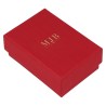 Oorbellendoosje 50×70×25 mm - WAS4-R, rood, gesloten, goudkleurig MyJewelBoxes-logo