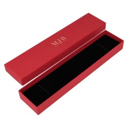 Armbanddoosje 233×53×27 mm - WAS6-R, rood, open, goudkleurig MyJewelBoxes-logo