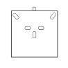 Interior layout of the box for full jewellery set MIS7A 160×160×35 mm
