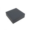 Estojo para joias em pele sintética preta para medalha com cordão, fechado - MIS7MC 160×160×53 mm