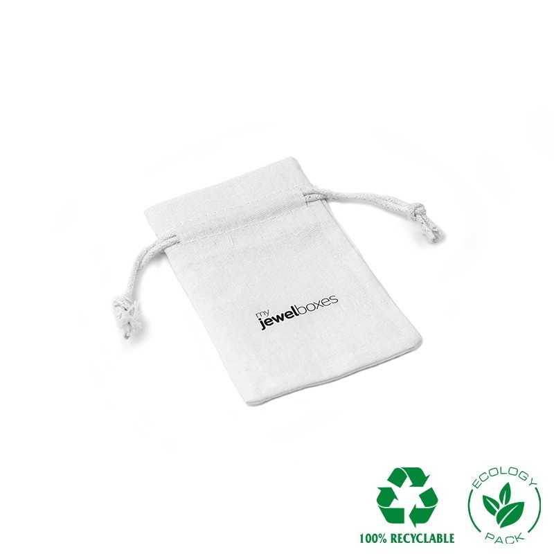 Bolsa de algodão Branco 65×95 mm BAL11B | MyJewelBoxes
