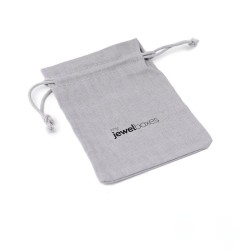 Middengrijs katoenen zakje 95x120 mm - BAL12G
