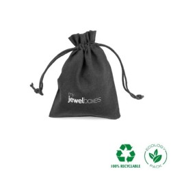 Bolsa de algodão Preto 95×120 mm BAL12N | MyJewelBoxes