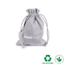Bolsa de algodão Cinzento médio 105×145 mm BAL13G | MyJewelBoxes