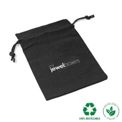 Bolsa de algodão Preto 105×145 mm BAL13N | MyJewelBoxes