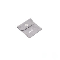 Middengrijs katoenen zakje 57x57 mm - BAL21G