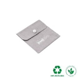 Bolsa de algodão Cinzento médio 79×79 mm BAL22G | MyJewelBoxes