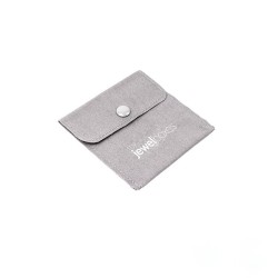 Middengrijs katoenen zakje 79x79 mm - BAL22G