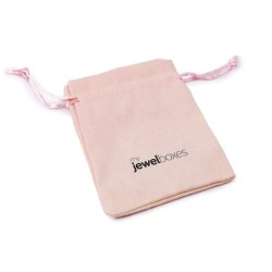 Pink Premium Suede Bag 95×120 mm BSU12R | MyJewelBoxes