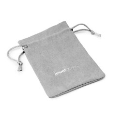 Pochon en suède premium gris moyen 95×120 mm BSU12G | MyJewelBoxes