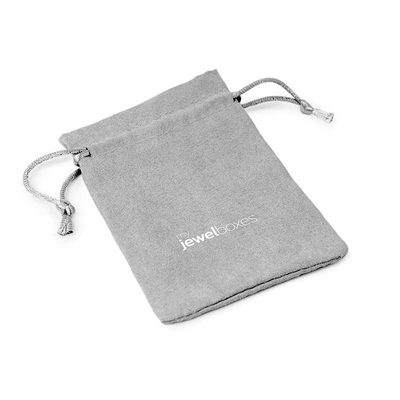 Mid grey Premium Suede Bag 95×120 mm BSU12G | MyJewelBoxes