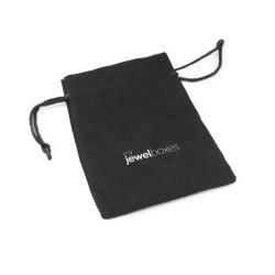 Suede-Beutel Premium Schwarz 95×120 mm BSU12N | MyJewelBoxes