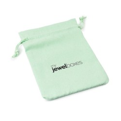 Pochon en suède premium vert aigue-marine 105×145 mm BSU13A | MyJewelBoxes