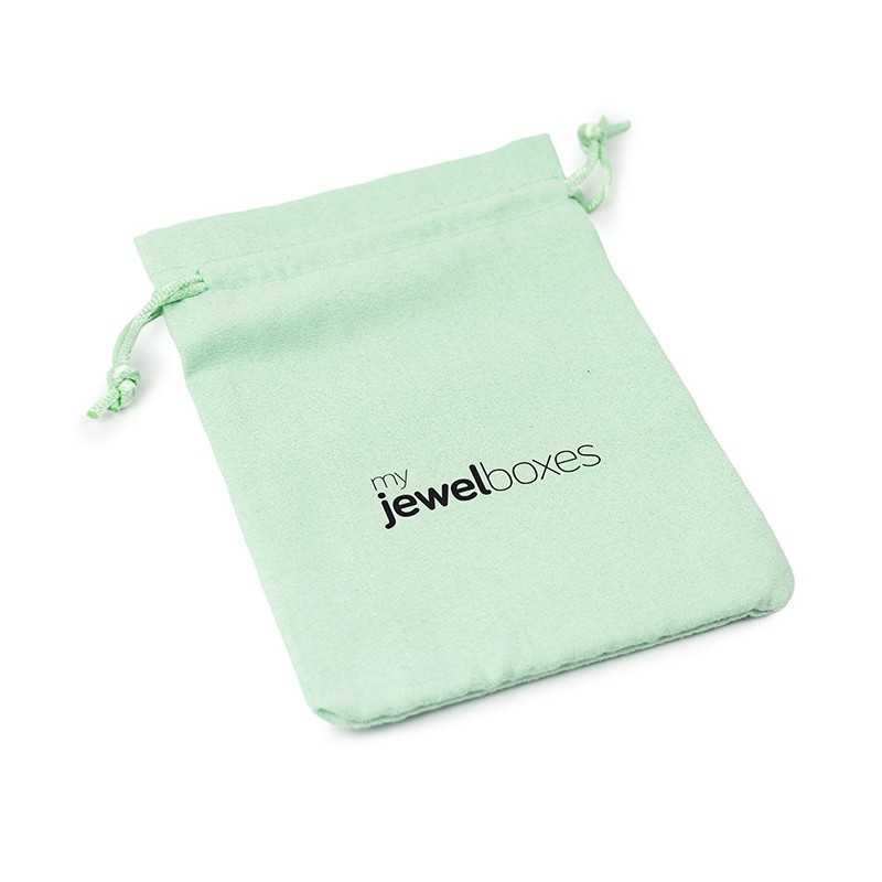 Pochon en suède premium vert aigue-marine 105×145 mm BSU13A | MyJewelBoxes