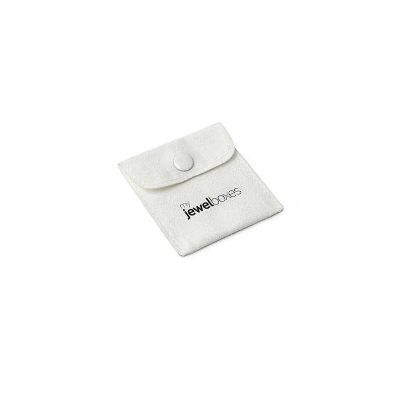 White Premium Suede Bag 57×57 mm BSU21B | MyJewelBoxes