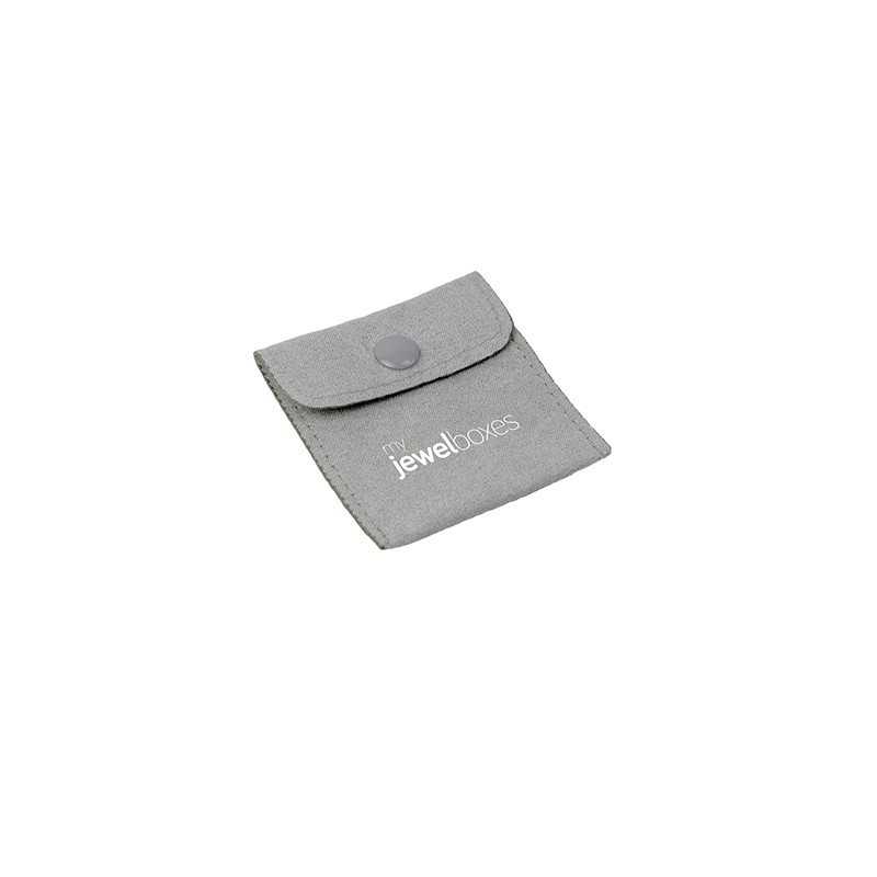 Mid grey Premium Suede Bag 57×57 mm BSU21G | MyJewelBoxes