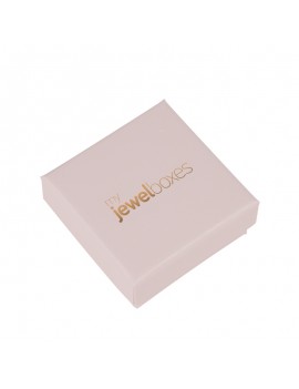 Caja de cartón para pendientes en color rosa palo