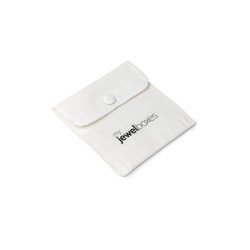 Bolsa de suede premium Branco 79×79 mm BSU22B | MyJewelBoxes