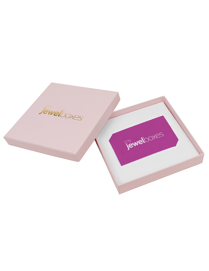 Caja cartón para tarjeta en color rosa palo