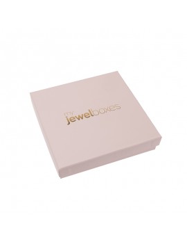 Caja cartón para tarjeta en color rosa palo