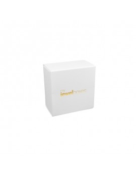 Caja de carton blanco para anillo de joyeria KEN1B