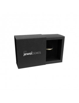 Caja de cartón negra para anillo de joyería KEN1N