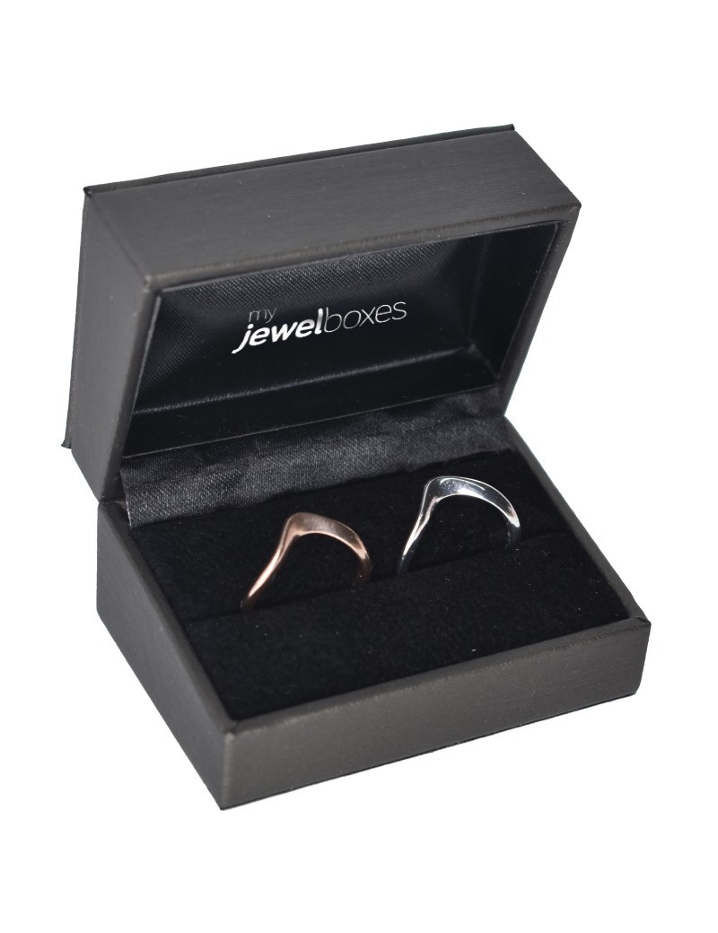 Estuche forrado en polipiel para alianzas