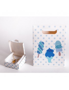 Bolsa + Caja carton multiusos para joyeria infantil y de bebes CBSCH2