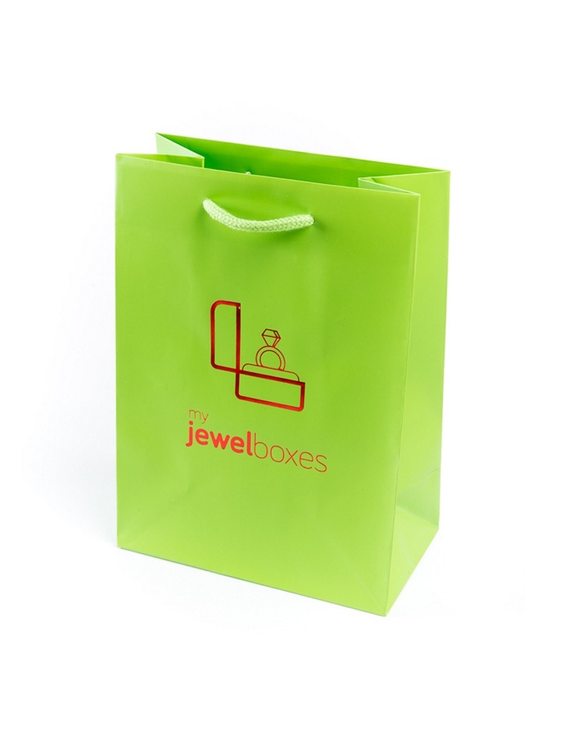 Bolsa de papel mate para joyeria bisuteria relojeria y joyas BPM180V